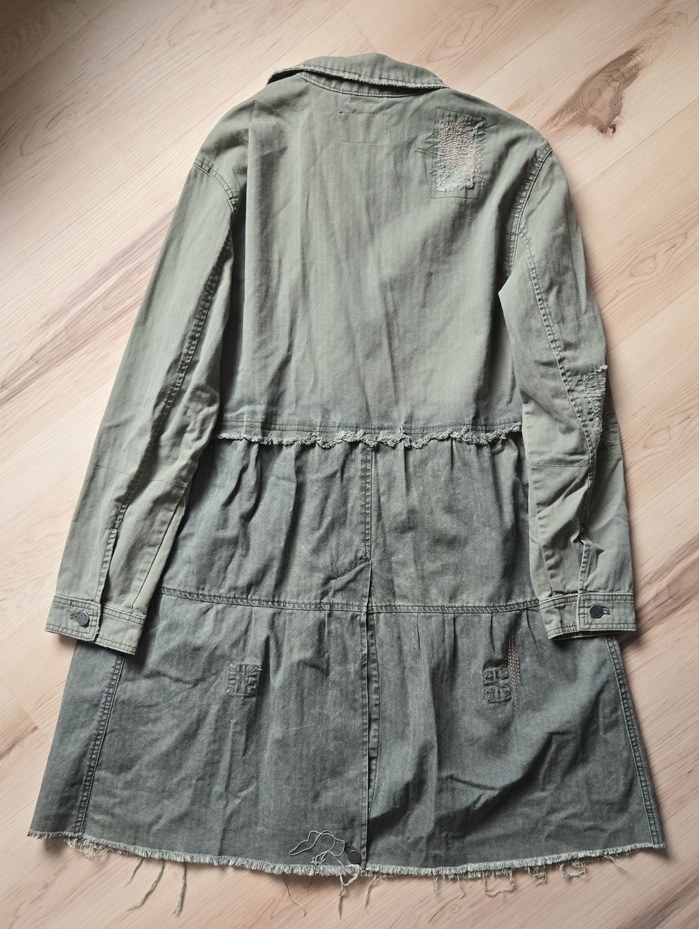 We The Free Forever Free Tiered Jacket, Green, Size Medium - Picture 4 of 4
